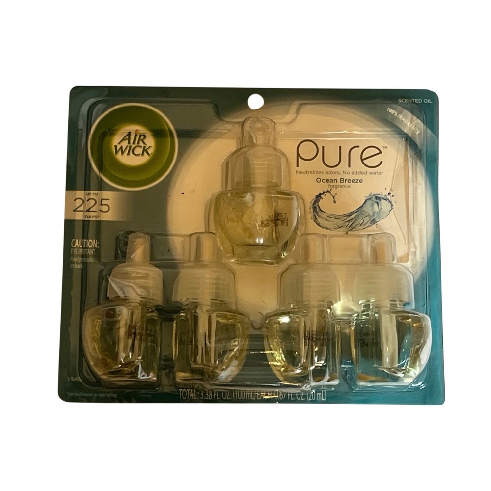 Air Wick Pure Ocean Breeze Scented Oil Refills 5 Count Plug In Air Freshener